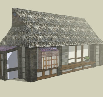 日本传统房屋SU模型下载_sketchup草图大师SKP模型