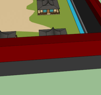 多座日式流水木屋SU模型下载_sketchup草图大师SKP模型