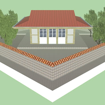 日式民用住宅SU模型下载_sketchup草图大师SKP模型