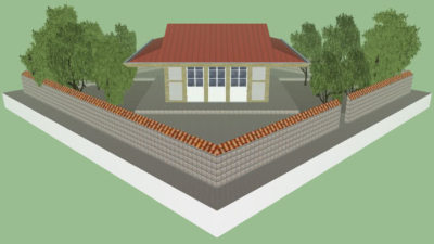 日式民用住宅SU模型下载_sketchup草图大师SKP模型