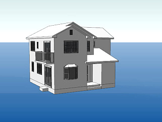现代标准住宅SU模型下载_sketchup草图大师SKP模型
