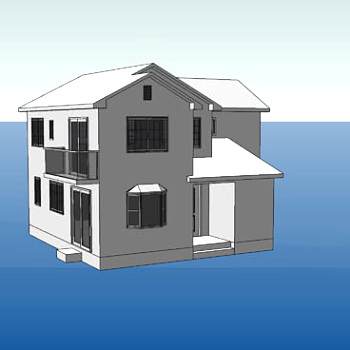 现代标准住宅SU模型下载_sketchup草图大师SKP模型