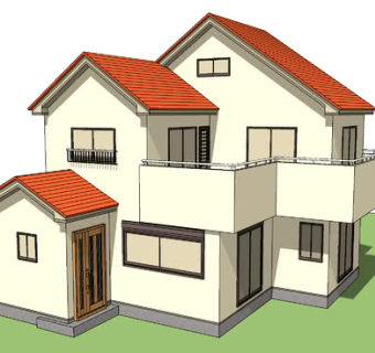 日式小别墅SU模型下载_sketchup草图大师SKP模型