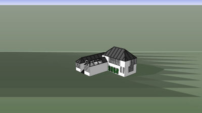 现代日式住宅SU模型下载_sketchup草图大师SKP模型