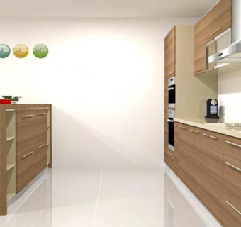 现代厨房橱柜结构SU模型下载_sketchup草图大师SKP模型