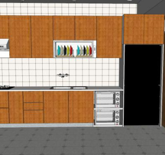 现代橱柜家居厨具SU模型下载_sketchup草图大师SKP模型