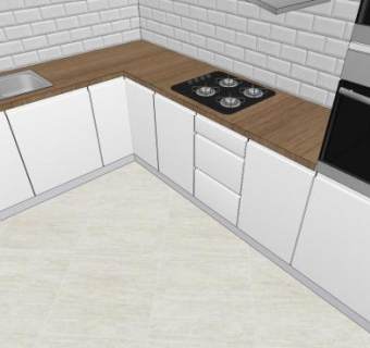 现代工作室橱柜SU模型下载_sketchup草图大师SKP模型