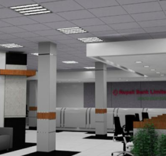 银行内部办公室SU模型下载_sketchup草图大师SKP模型