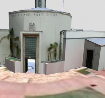 迈阿密海滩邮政局办公SU模型下载_sketchup草图大师SKP模型
