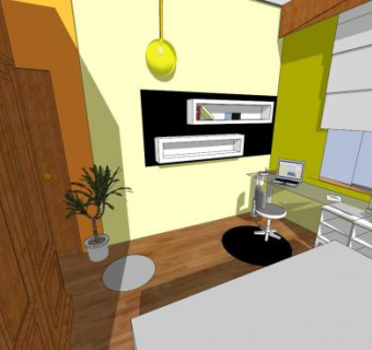 现代青年宿舍建筑SU模型下载_sketchup草图大师SKP模型