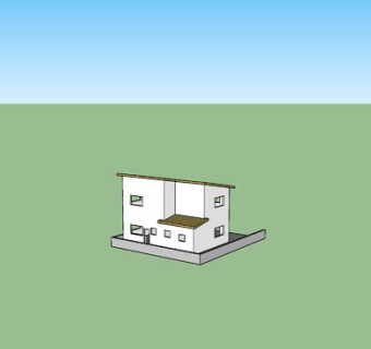 现代日式房屋建筑外观SU模型下载_sketchup草图大师SKP模型