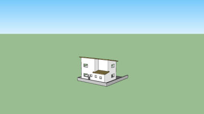 现代日式房屋建筑外观SU模型下载_sketchup草图大师SKP模型