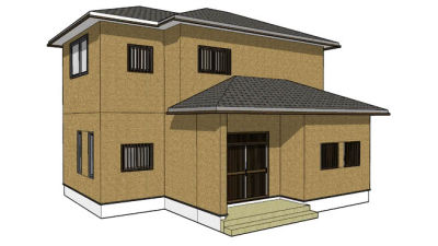 现代日式房屋建筑SU模型下载_sketchup草图大师SKP模型