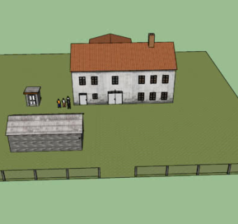美式平房房屋宿舍SU模型下载_sketchup草图大师SKP模型