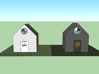 两栋小型<em>房屋</em>SU模型下载_<em>sketchup</em>草图大师SKP模型