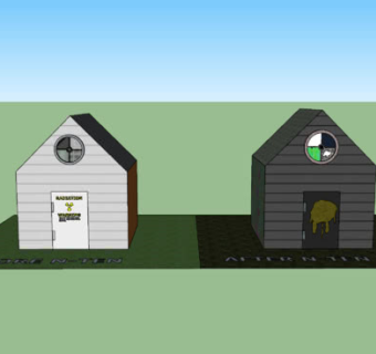 两栋小型房屋SU模型下载_sketchup草图大师SKP模型