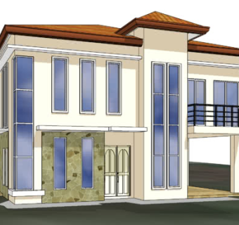 现代风格郊区别墅SU模型下载_sketchup草图大师SKP模型