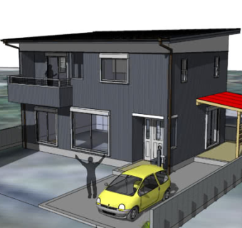 现代双层住宅凉棚SU模型下载_sketchup草图大师SKP模型