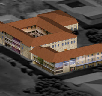 社会教学楼大楼建筑SU模型下载_sketchup草图大师SKP模型