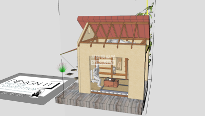 小型和风茶室SU模型下载_sketchup草图大师SKP模型