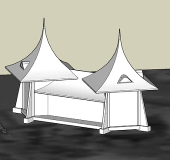 台中公园湖心亭SU模型下载_sketchup草图大师SKP模型