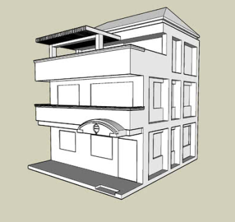 林公馆别墅SU模型下载_sketchup草图大师SKP模型