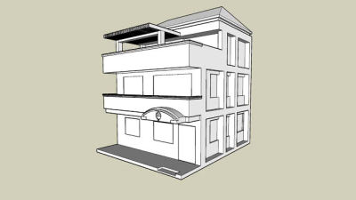 林公馆别墅SU模型下载_sketchup草图大师SKP模型