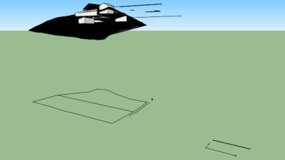 木框架房屋与三维关节SU模型下载_sketchup草图大师SKP模型