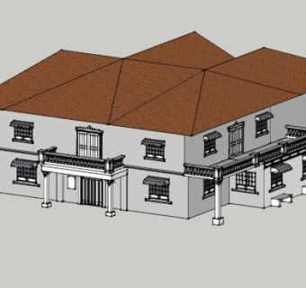 菲律宾建筑大楼SU模型下载_sketchup草图大师SKP模型