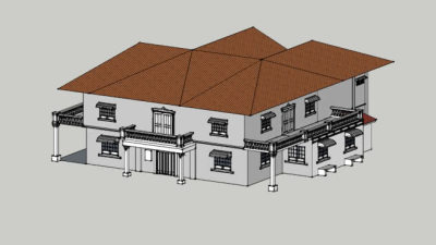 菲律宾建筑大楼SU模型下载_sketchup草图大师SKP模型