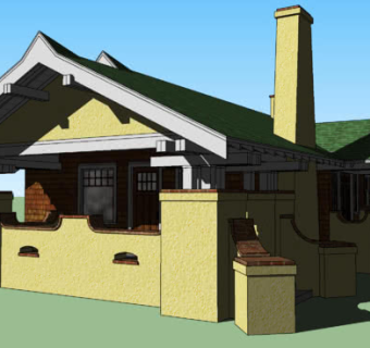 现代风格日本瓦房SU模型下载_sketchup草图大师SKP模型
