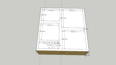 房屋室内房间面积设计SU模型下载_sketchup草图大师SKP模型