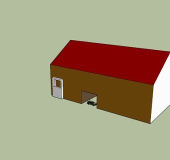 简易乡村平房SU模型下载_sketchup草图大师SKP模型