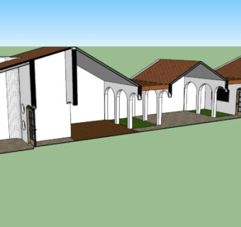 简约乡村房屋SU模型下载_sketchup草图大师SKP模型