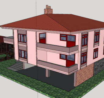 现代房屋和木屋阁楼SU模型下载_sketchup草图大师SKP模型