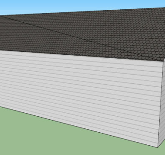 简易瓦房村屋SU模型下载_sketchup草图大师SKP模型