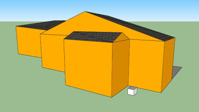 村庄简易房屋SU模型下载_sketchup草图大师SKP模型