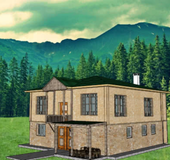 乡村田园住宅凉棚座椅SU模型下载_sketchup草图大师SKP模型