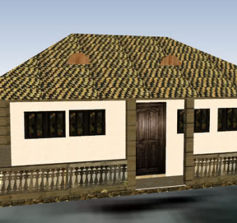 村落木屋屋舍SU模型下载_sketchup草图大师SKP模型