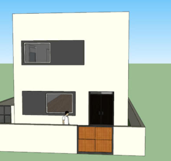 乡村别墅游泳池SU模型下载_sketchup草图大师SKP模型