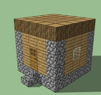 我的世界组装小屋SU模型下载_sketchup草图大师SKP模型