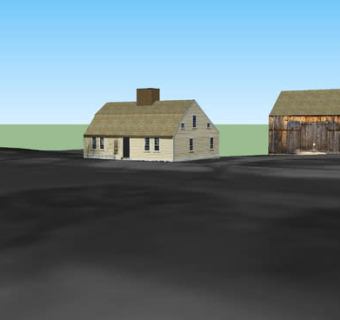 乡村屋舍和谷仓SU模型下载_sketchup草图大师SKP模型