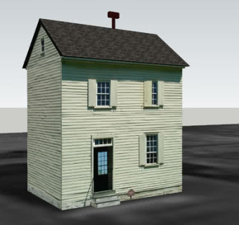 乡村复式民居SU模型下载_sketchup草图大师SKP模型