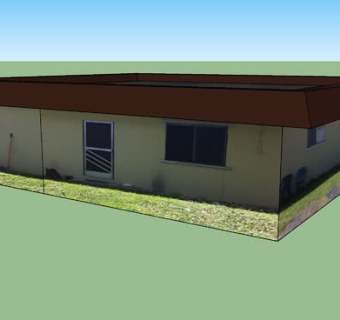 简单的单层平房SU模型下载_sketchup草图大师SKP模型