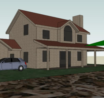 农场房屋场景SU模型下载_sketchup草图大师SKP模型