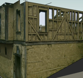 残破的城堡之屋面板SU模型下载_sketchup草图大师SKP模型