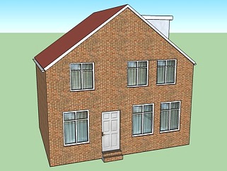 荷兰风格房屋民居SU模型下载_sketchup草图大师SKP模型