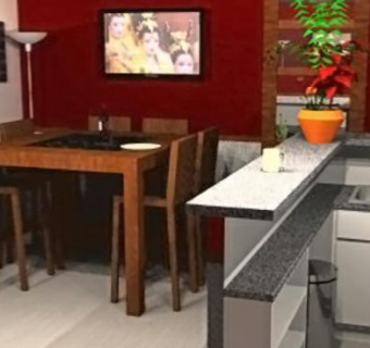 现代凯特厨房SU模型下载_sketchup草图大师SKP模型