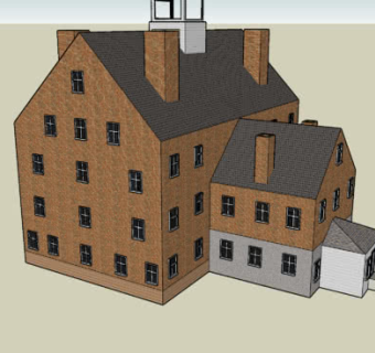 乡镇别墅庄园SU模型下载_sketchup草图大师SKP模型