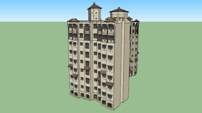 乡镇商品住宅SU模型下载_sketchup草图大师SKP模型